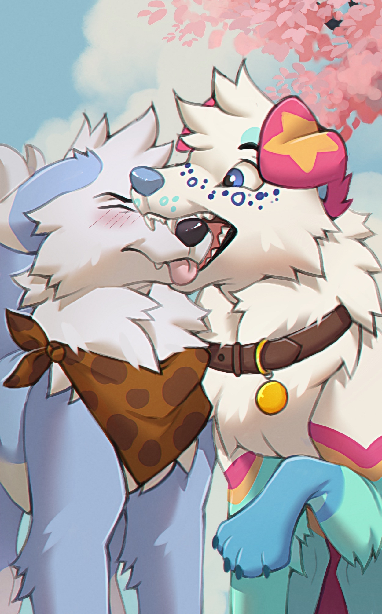 Another character biting Shifty on the muzzle.