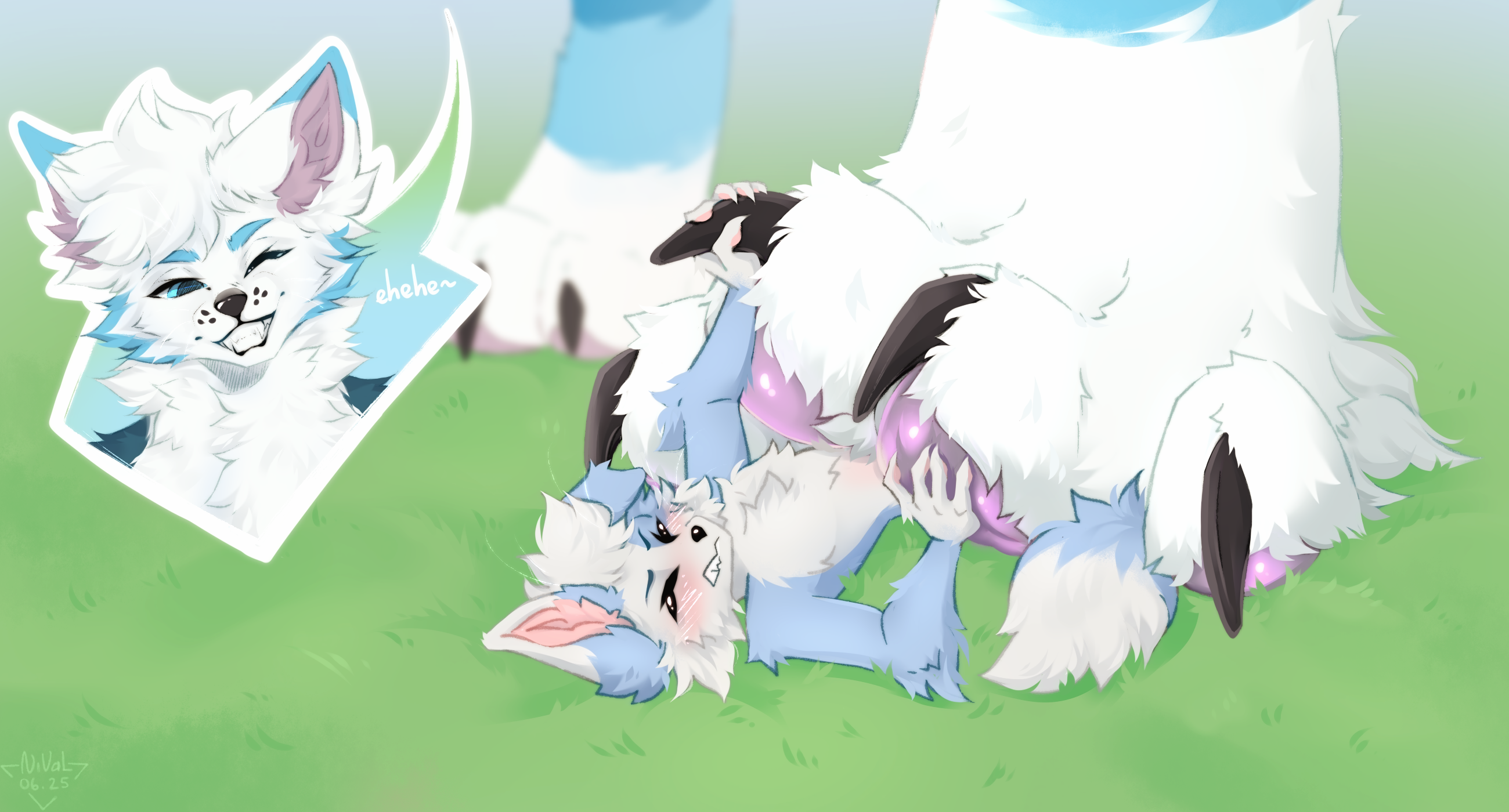 A micro Shifty being stepped on by a much larger character out-of-view.